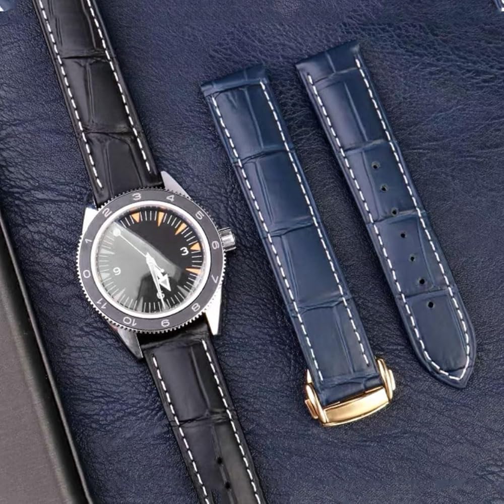 [Nywing] Ремешок для часов Omega Ремешок Omega 19 мм 20 мм 21 мм 22 мм D-застежка Натуральная кожа Аллигатор Patt...