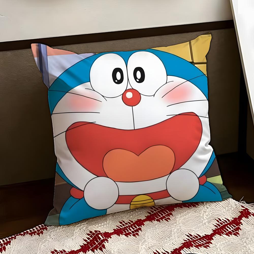 Anime DDoraemonS Cushion Cover Reversible Soft Durable Pillow Cover Home Car MultiScene Use for Daily Comfort