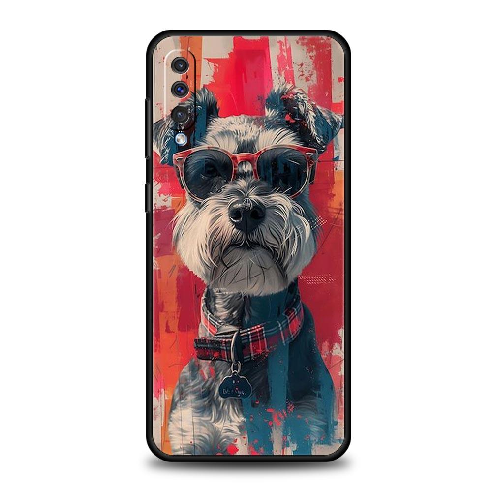 Мультяшный шнауцер Чехол для телефона Samsung A54 A52 A24 A14 A50 A70 A10 A40 A20S A20E A06 A12 A22 A34 A42 A32 5G A04s A16