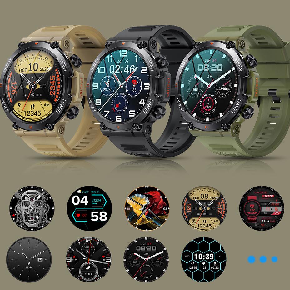 1,39-дюймовые мужские умные часы с Bluetooth и вызовом, спортивные фитнес-трекеры с монитором сердца, умные часы для Android IOS, 400 мАч