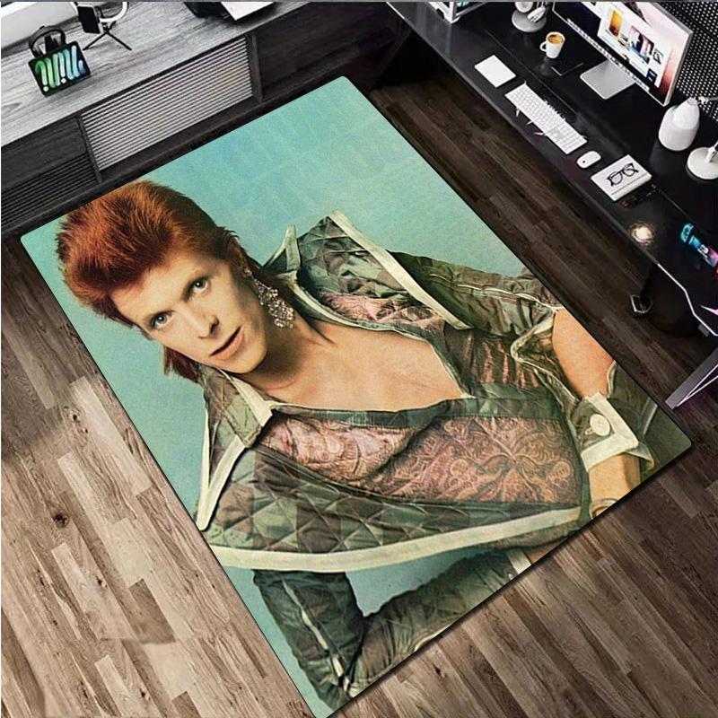 David Bowie Carpet Office Decorative Carpet For Living Room Bedroom Door Mat Floor Rug Computer Chair Area Rug perfect holiday gift