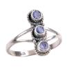 Ювелирное кольцо из стерлингового серебра 925 пробы с натуральным танзанитом, размер 9, W8A19