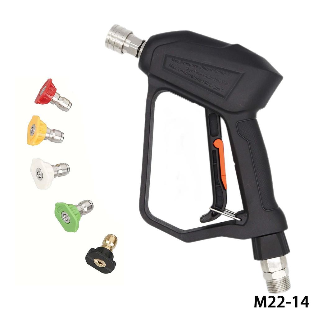 High Performance New Arrival High Pressure Short Gun Car Washing Spraying Water Gun Car Cleaner 1/4" Quick Connect Nozzle