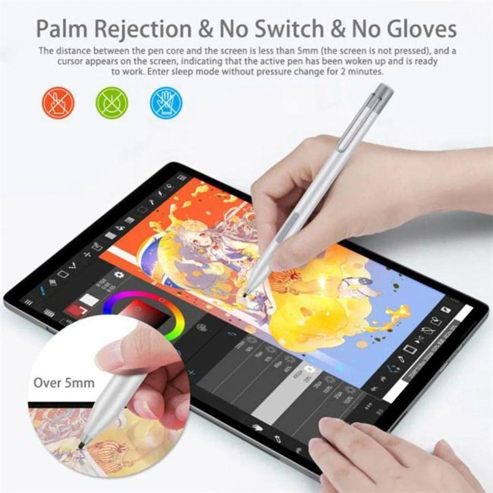 Alloy Stylus Pen Microsoft Surface Go Pro 7/6/5/4/3/Book 4096 Pressure Palm Rejection Touch Screen Active Electromagnetic Active
