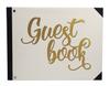 Darling Souvenir Beige Text Wedding Guestbook Hardbound Cover Printed Anniversary Wedding Guest Registry-7 X 9