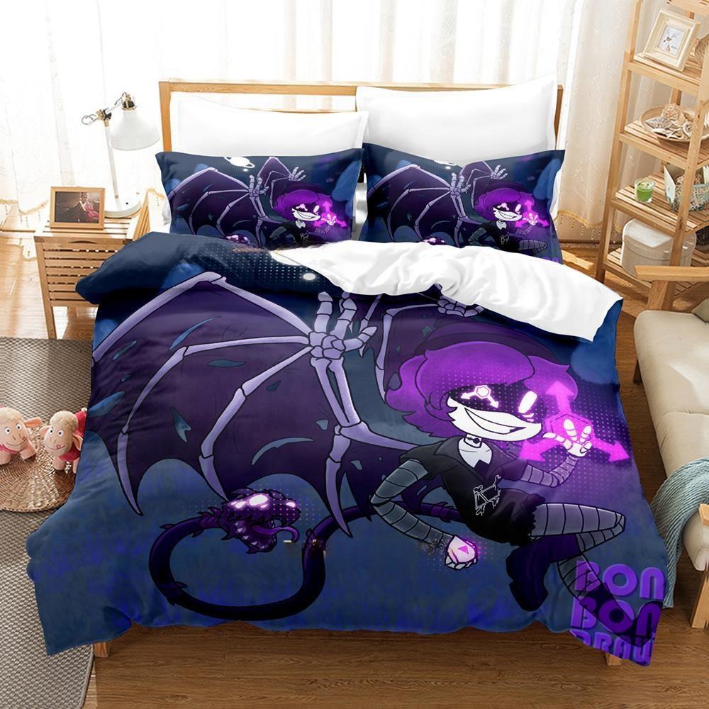 Fashion 3D Printing Anime Murder Drones Bedding Set Cartoon Three-piece Set Adult Kid Bedroom Duvet Cover Sets Home Textiles