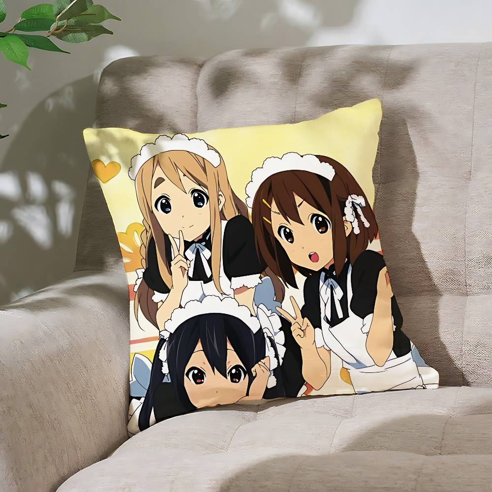 Аниме K-K-ON! Наволочка Чехол для подушки Мягкий Милый Наволочка для диванной подушки Для автомобиля Наволочка Полиэстер С молнией