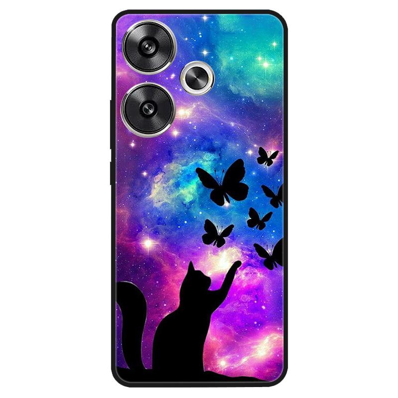 For Xiaomi Poco M6 4G Case Shockproof Soft Silicone TPU Bumper for Poco M6 4G Cover PocoM6 4G 2024 Lovely Luxury Cartoon Fundas