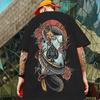 Retro T-Shirts For Men 3d Japanese Dragon Print Male Clothing Summer Casual Short Sleeved Oversized T-Shirt Street Harajuku Tees