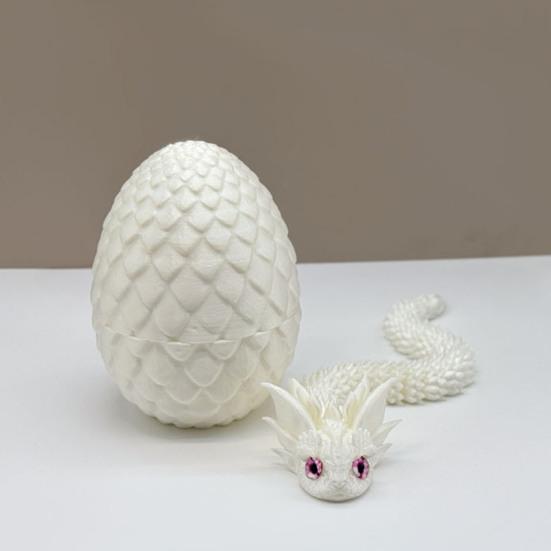 3D-печатная фигурка змеиного яйца с подвижными суставами, фигурка змеиной скорлупы, игрушка-непоседа, змеиное яйцо с шарнирной змеей внутри, настольное украшение