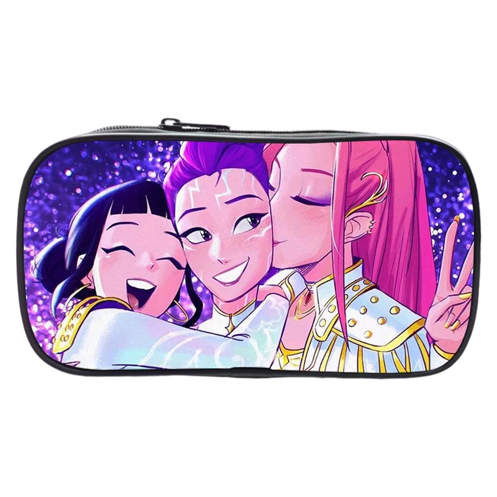 KPOP Девочки Мультяшный Пенал Пенал для Начальной Школы Сумка для Канцелярских Принадлежностей Детский Пенал Аниме Принт