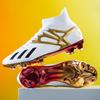 New High-end Electroplated Gold Sole Series Seamless High-top Long Nails Youth Football Shoes Outdoor Football Shoes