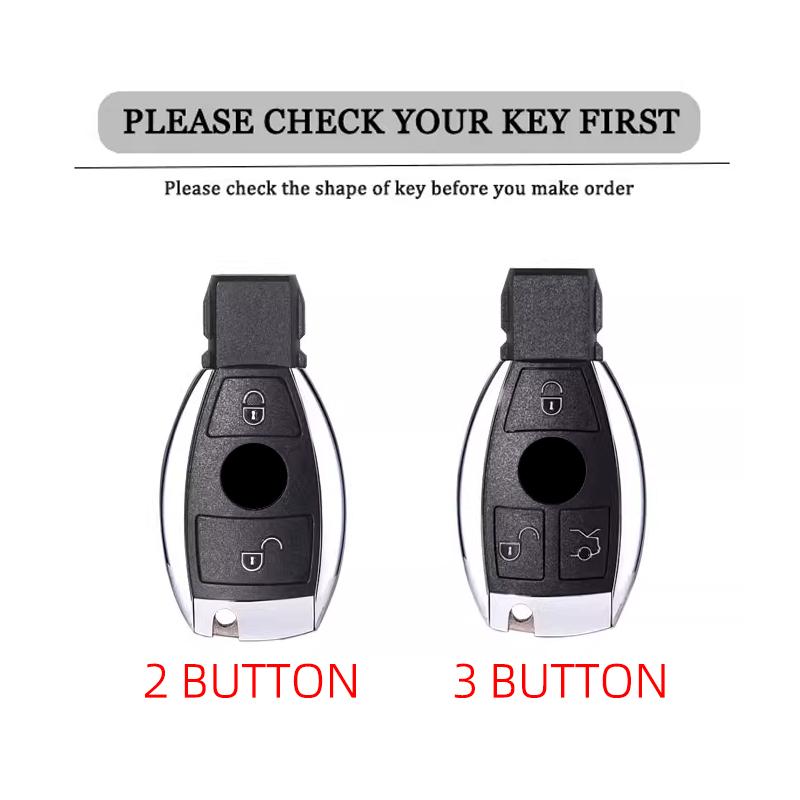Interior Mouldings 2 3 button New Alloy Style Car Key Case Cover Shell Fob for Mercedes Benz A B C E S Class W204 W205 W212 W213