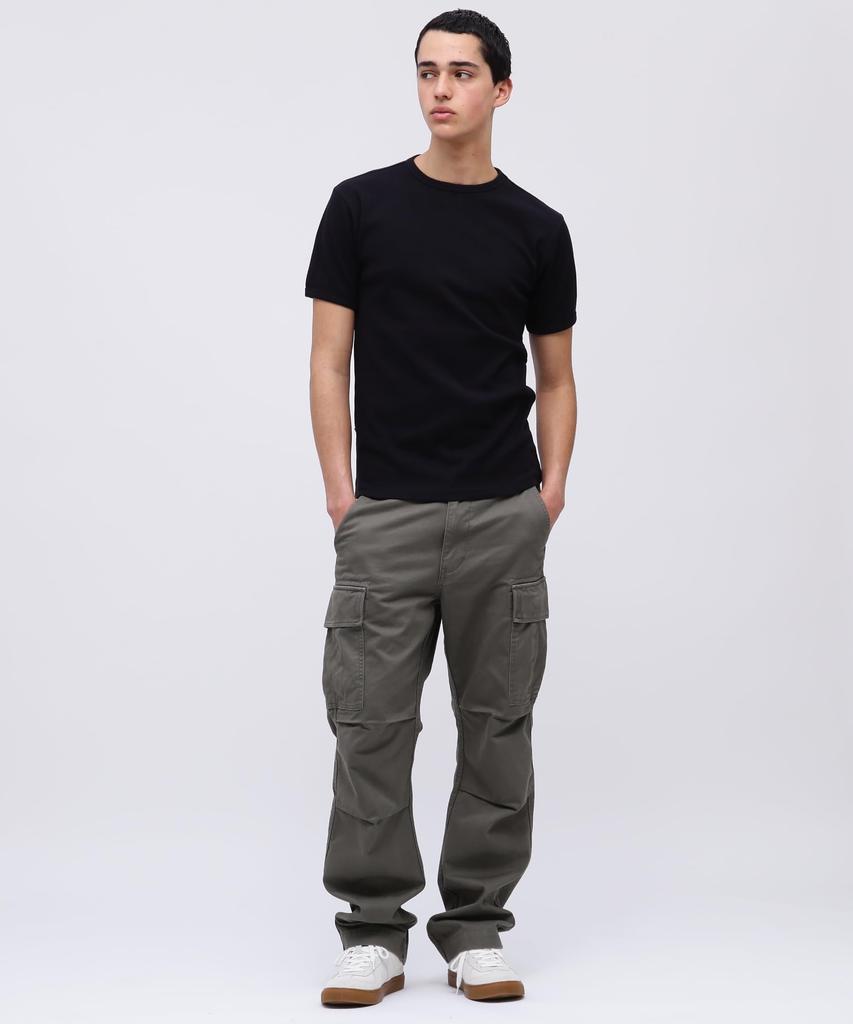 AVIREX DAILY RIB CREWNECK TEE 6143502 men's L black