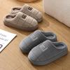 New Fashion Winter Slippers Women Men Thick Sole Indoor Home Warm Couples Shoes Non-Slip Flat Platform Cotton Slippers