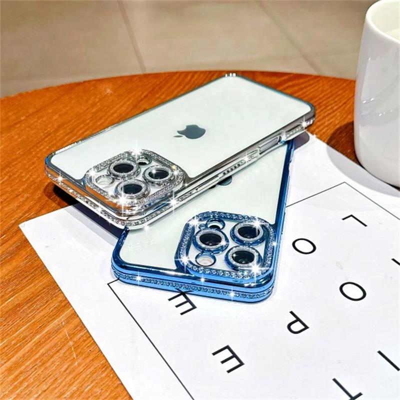 Блестящий чехол с бриллиантами для iPhone 16 15 Pro Max 14 Plus 13 12 Обложка Samsung Galaxy S25 Edge S23 Ultra S24 FE A56 A36 A26 A16 A55 A35 A25 A15 A54 A34 A14