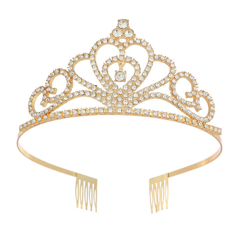 Свадебная корона свадебная вечеринка мода принцесса гребень корона повязка на голову сплав кристалл корона тиара вечерние аксессуары