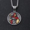 Silver Spartan Men Necklace, Warrior Mens Necklace, Celtic Warrior Pendant, Mens Warrior Necklace