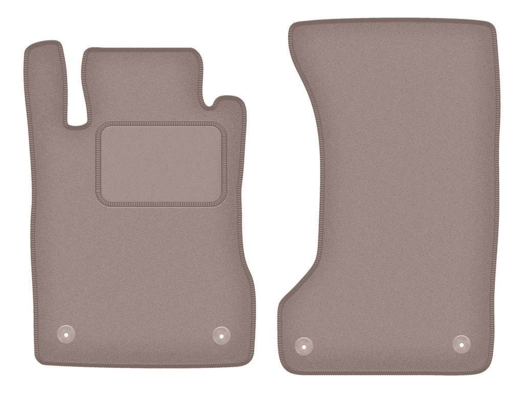 Beige front floor mats for: Mercedes W211 4Matic sedan, station wagon (2003-2009)