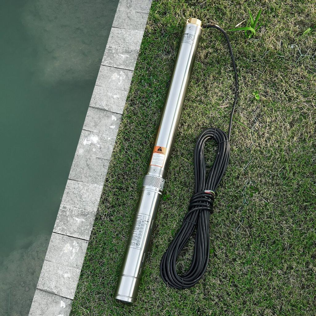 550W Deep Well Submersible Pump Stainless Steel Water Pump 174ft 100L/min