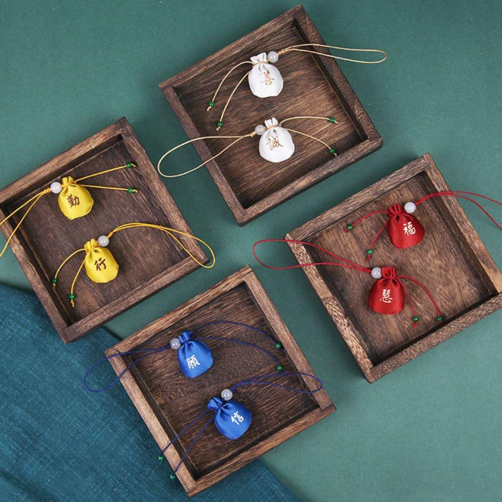 Printing Mini Cloth Sachet for Filled Fragrant Herbs Tassel Small Pouch Perfume Spice Bag  Girl