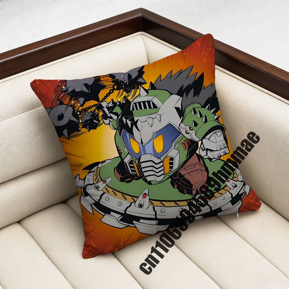 For Game D-Doom Slayer Throw Pillow Case Sham 45X45Cm 40X40Cm Square Car Pillowcase Pad Cushion Cover