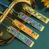 Metal Sunflower Hollow Bookmark Chinese Retro Painted Book Holder Tassel Pendant Kid Stationery Book Clip School Office Supplies