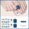 22Pcs/Set Toe Nail Fake Self-adhesive Nails Sticker Various Nail Patterns False Nail Stickers With Jelly Glue