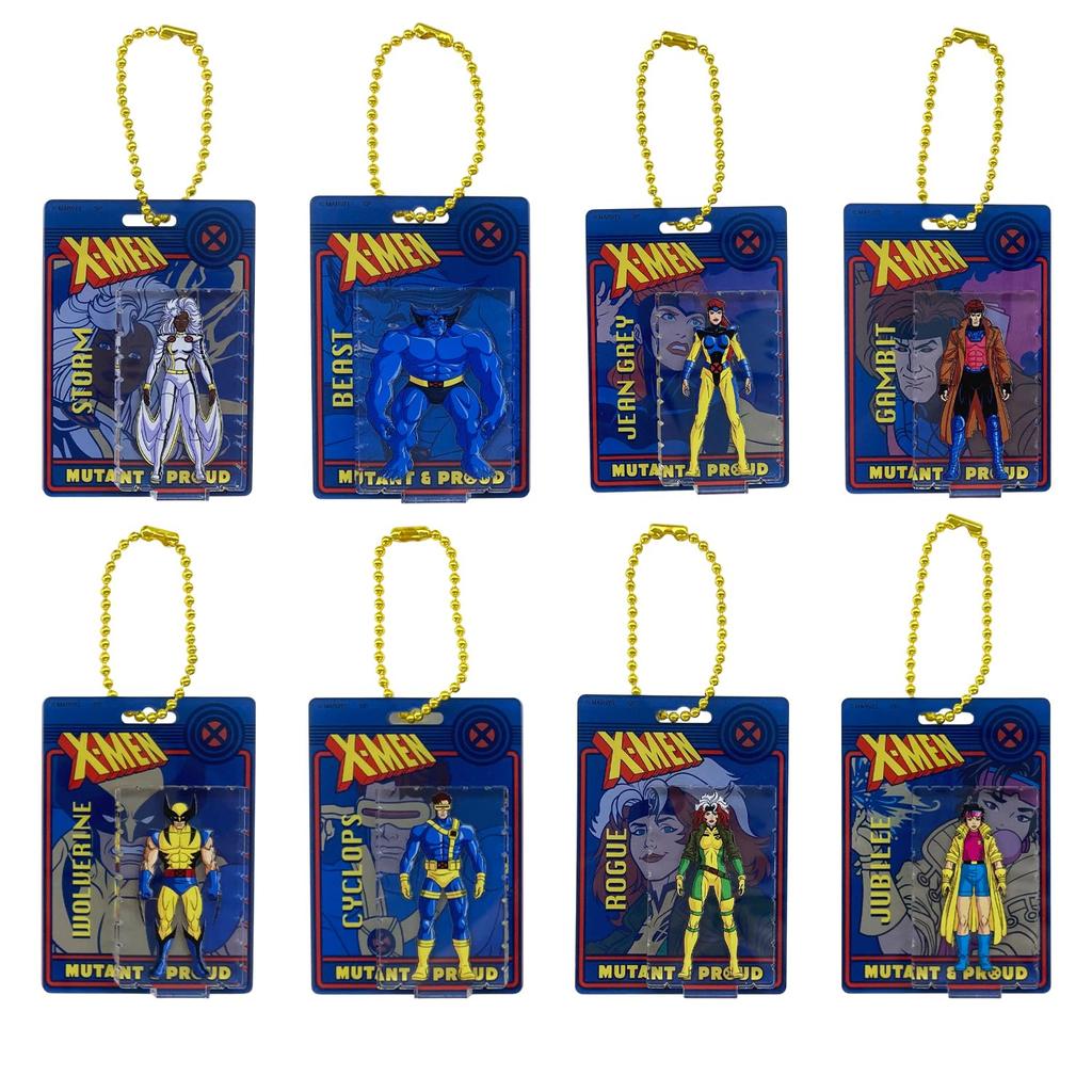 Small Planet Marvel Acrylic Keychains Complete Set of 8 X-Men Figures/Blind Blister-Style