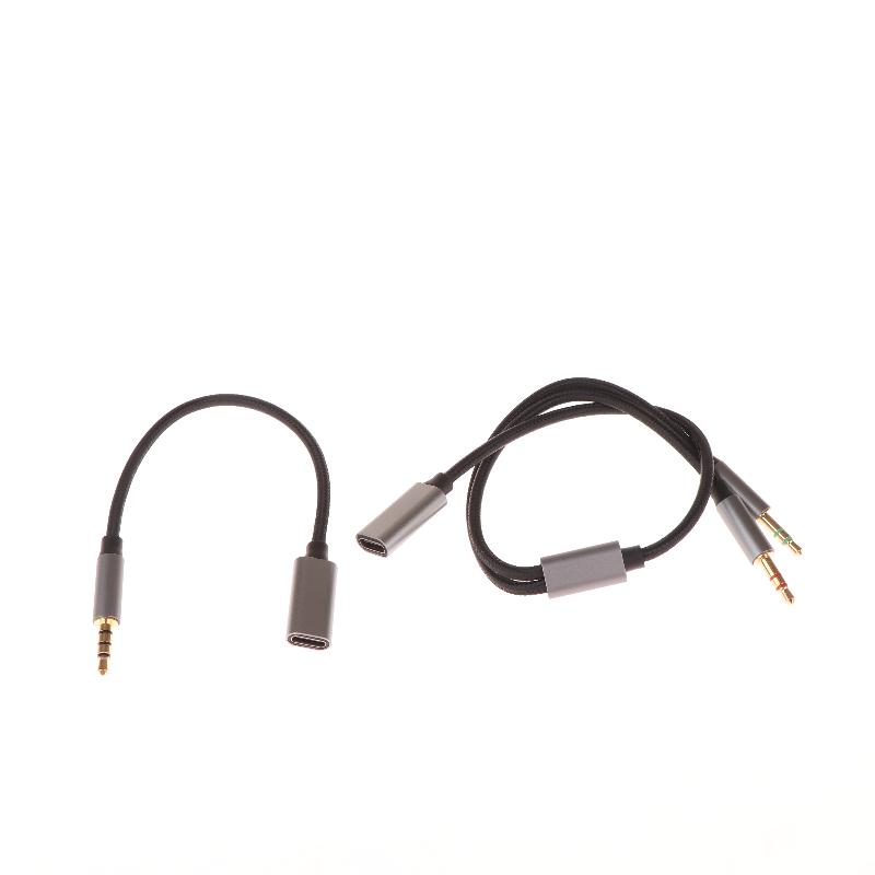 1 шт. Аксессуары для телефона, планшета, ПК с кабелем-переходником с порта USB C, наушник, микрофон, 3,5 мм штекер на Type-C, аудиоадаптер AUX