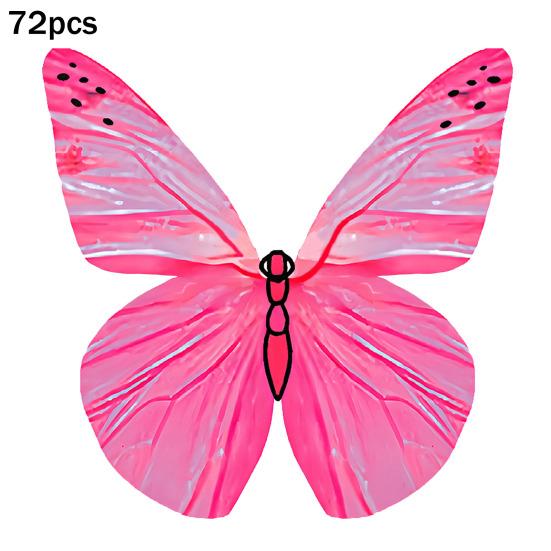 72 шт. съедобные бабочки для украшения торта вафельные бумажные бабочки для тортов кексов десертов на день рождения свадьбы вечеринки принадлежности