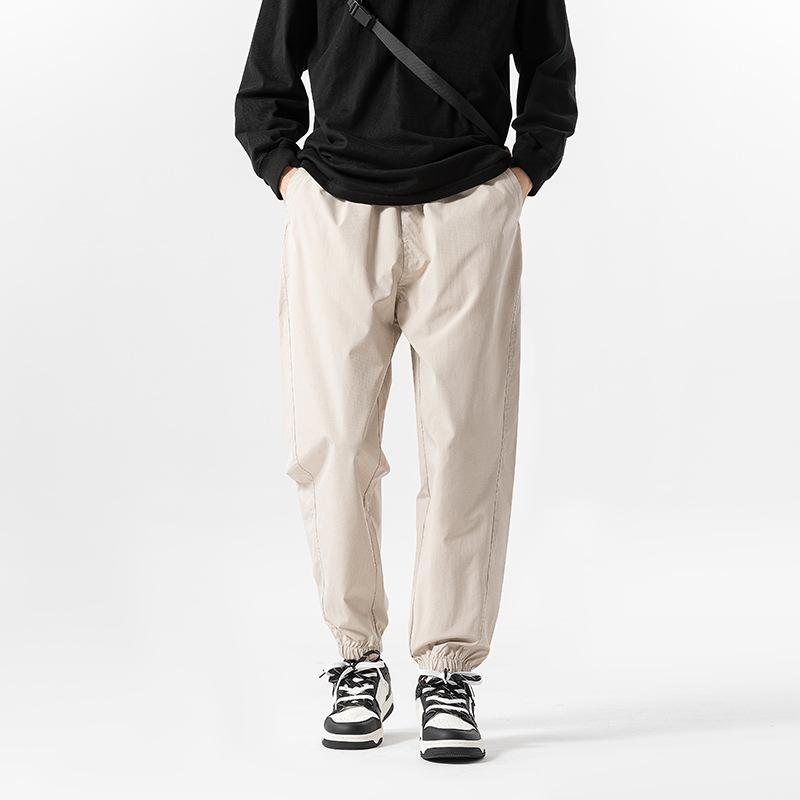 Весенне-осенние свободные прямые повседневные брюки, японские модные брендовые брюки-карго, мужские однотонные широкие брюки-корсеты