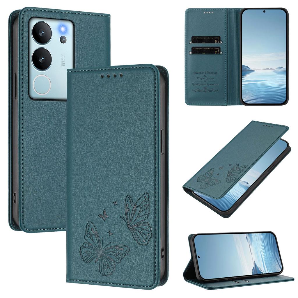 Магнитная кожаная книжка-чехол для VIVO V30 Lite V30 Pro V30 DE V30e V30 V29 Pro V29 V27 Pro V27e V27 Слот для карт Кошелек