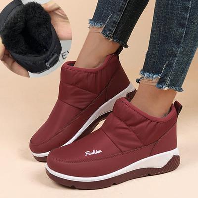 Lucyever утолщенные длинные плюшевые зимние ботильоны женские непромокаемые зимние ботинки женские нескользящие хлопковые ботинки на платформе