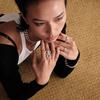 APM Monaco ring [Romantic Confession] Chain design, small, exquisite, elegant, simple, fashionable and sparkling, ring, same style silver white 50