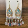 Accessories Bohemian Water Drop Rice Bead Earrings Personalized Long Earrings