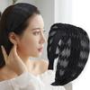 Wave Wide-Edge Non-Slip Hairband with Teeth and Breathable Lace for Middle-Aged and Elderly Women