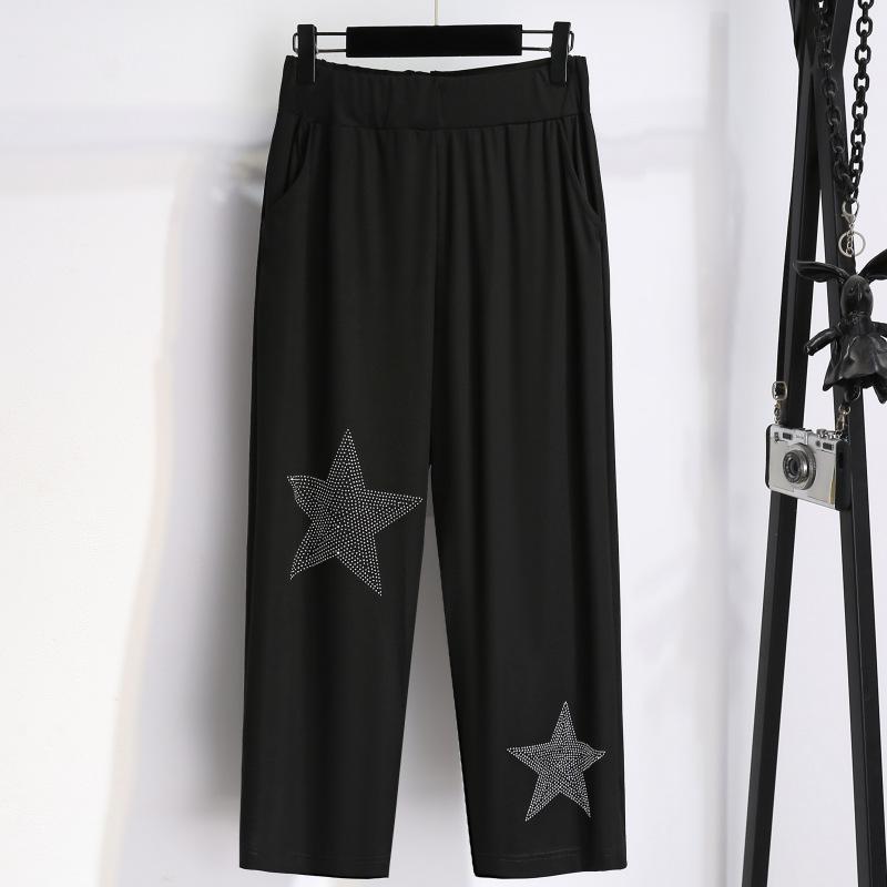 Женские летние повседневные спортивные свободные шаровары брюки больших размеров