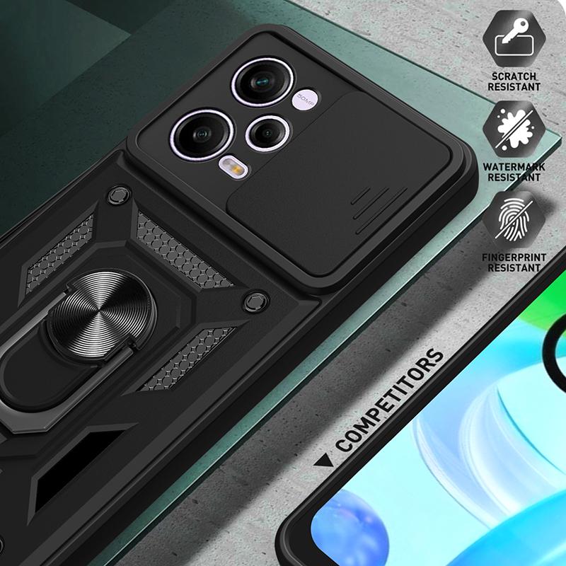 Ударопрочный бронированный чехол для Xiaomi Redmi Note 9 9S 10 10S 11 11S 12 4G 13 8 Pro 5G Plus с автомобильным магнитным кольцом-держателем для телефона