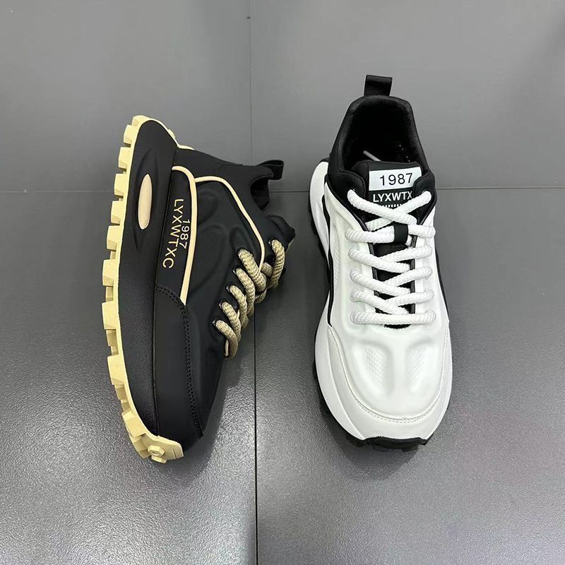 Кроссовки мужские дизайнерские повседневные кроссовки из микрофибры, кожа/пух, дышащие, на плоской платформе, с увеличенной высотой