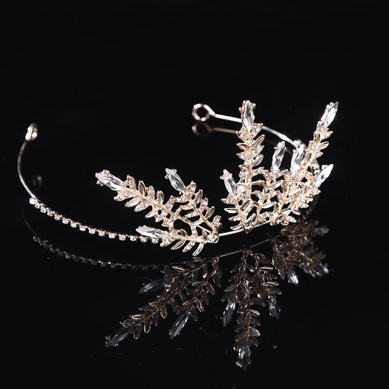 Новый винтажный свадебный ободок в виде листьев в стиле барокко, головной убор с золотыми листьями