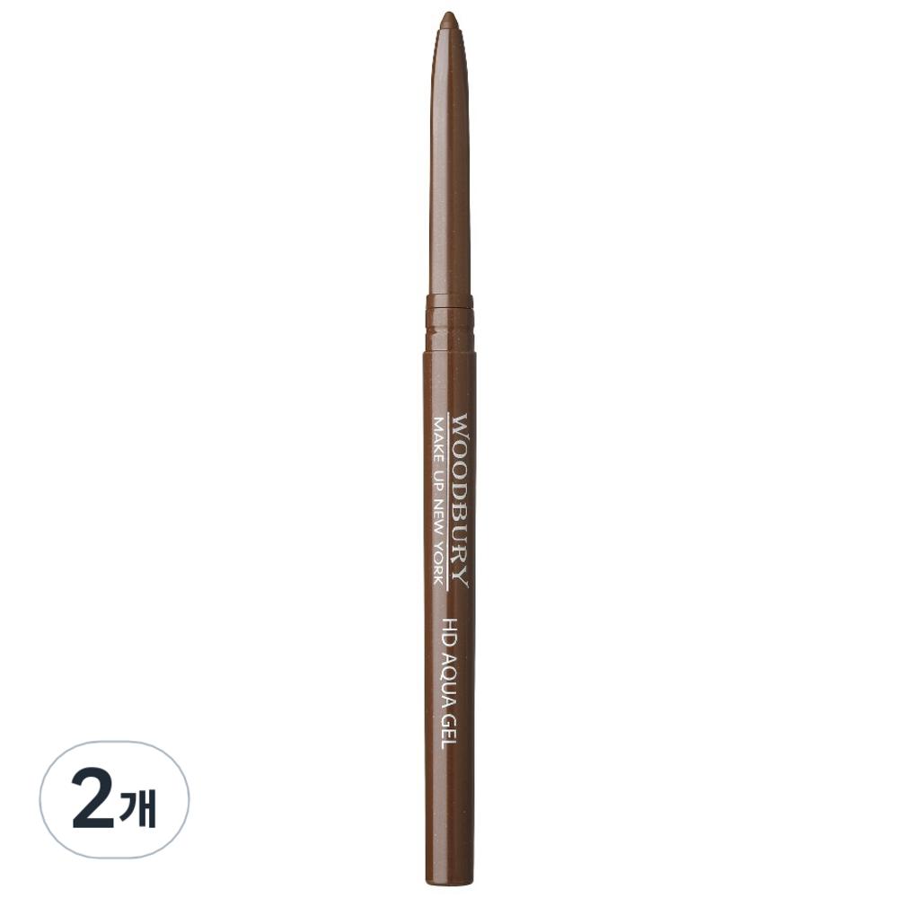 Woodbury HD Aqua Gel Автоматическая подводка для глаз 0,28 г, темно-коричневый, 2 шт.