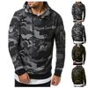 Мужская повседневная камуфляжная спортивная толстовка с длинным рукавом на молнии с капюшоном, куртка, пальто