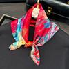 100% Natural Silk Square Scarf Women Bandana Mulberry Scarves Neckerchief High Quality Headkerchief Shawl Wrap Hijab