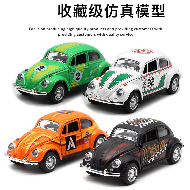 W1241:32 Volkswagen Beetle Car Model Alloy Car Classic Toys Diecasts Model Vehicles Collection Children Toy Gifts