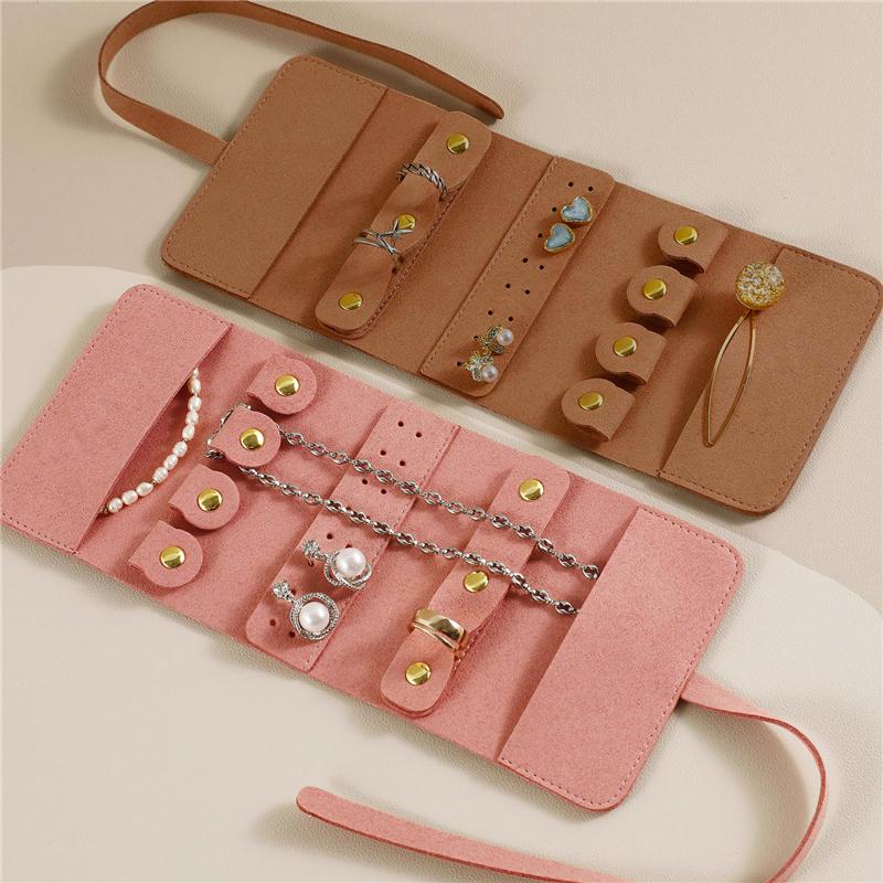 Дорожная шкатулка для украшений Портативная складная шкатулка-ролл для украшений Браслет Кольцо Ожерелья Сумка для хранения серег для дорожных сумок