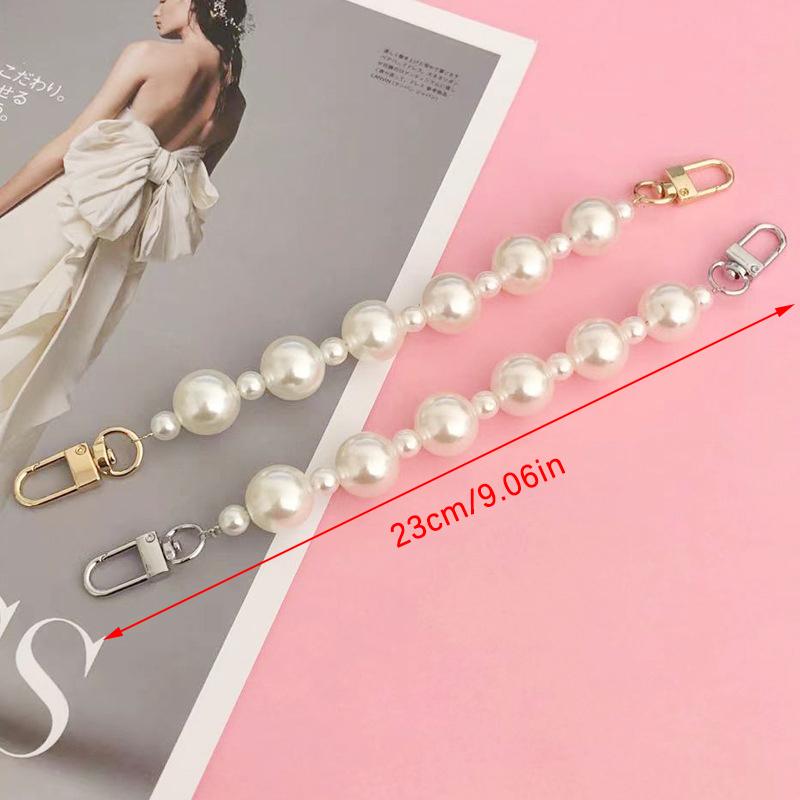 Imitation Pearl Bag Decoration Luggage Accessories Chain Women Handbag Shoulder Bag Strap Chain Decorative Pearl Chain