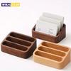 Wood Desktop Business Card Display Stand Business Card Holder Memo Holder Storage Wood Card Organizer for Office Table Organizer