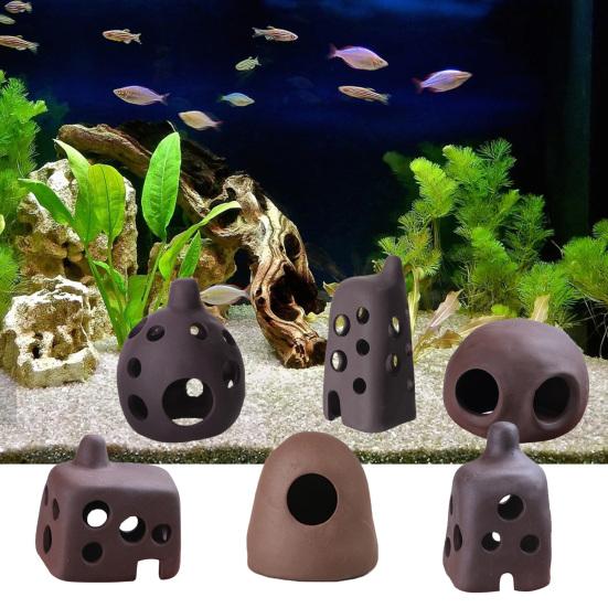 Рыбное убежище, фиолетовая банка с песком, рыба, креветки, среда обитания, среда обитания, аквариум, ландшафтное украшение, аквариум