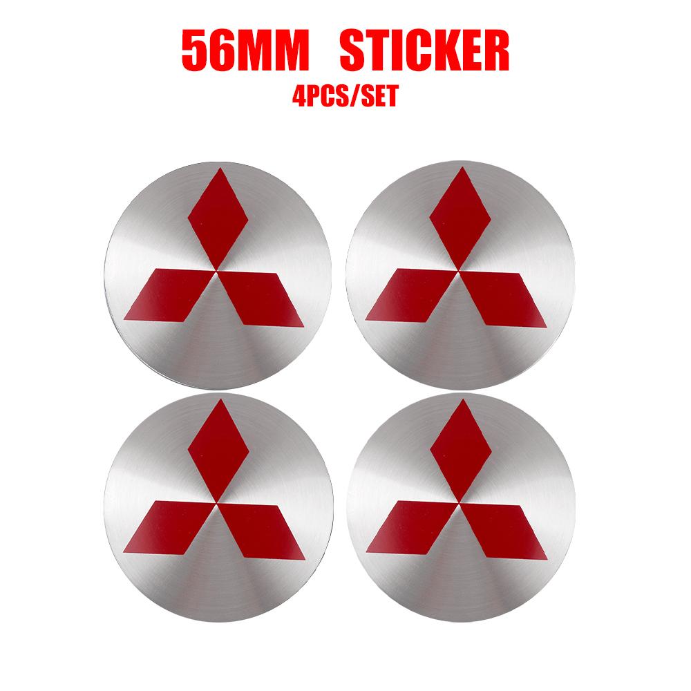 4Pcs 56/60mm Car Emblem Wheel Center Hub Cap Auto Accessories For Mitsubishi 9 Ralliart EX ASX L200 Colt Outlander Pajero Cross